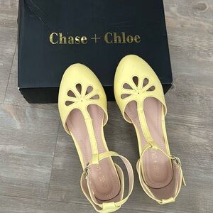 Yellow Chase + Chloe Cambridge Pumps size 8 with 2” heel.